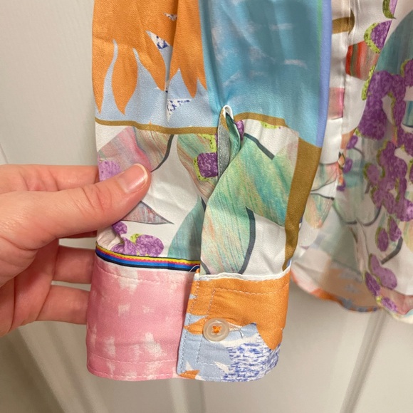 By Anthropologie Colorful Multi Pattern Button Down - Picture 3 of 12